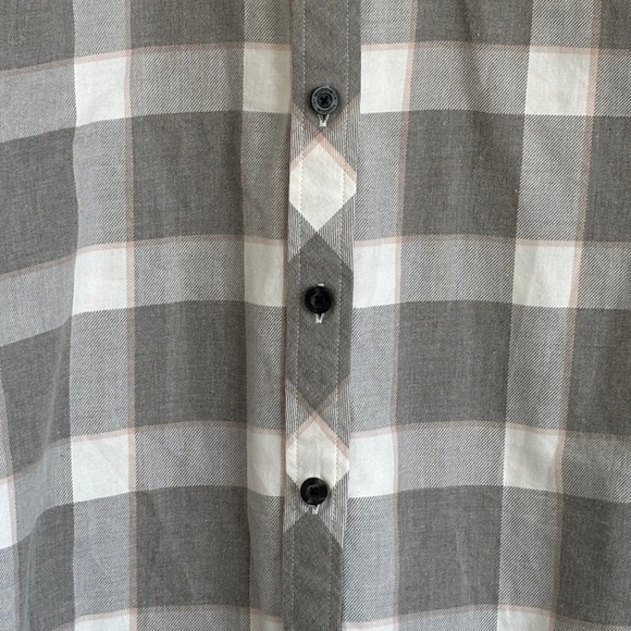 Plaid Button Down Shirt - Gray and White - Picture 3 of 11